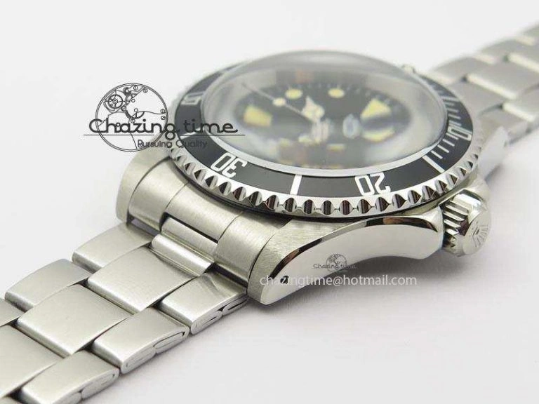 SnowFlake 7016 Submariner JKF Best Edition Black Dial Aged Round Markers A2836