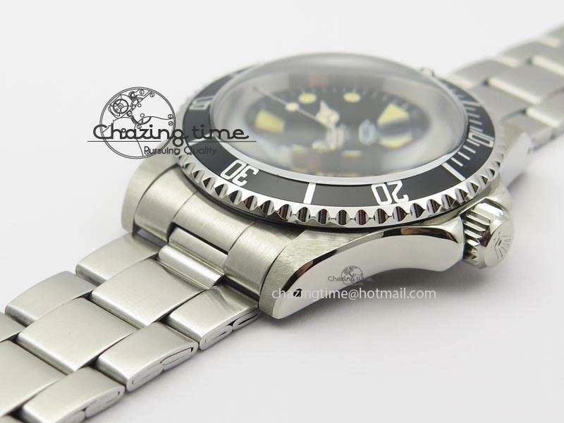 SnowFlake 7016 Submariner JKF Best Edition Black Dial Aged Round Markers A2836