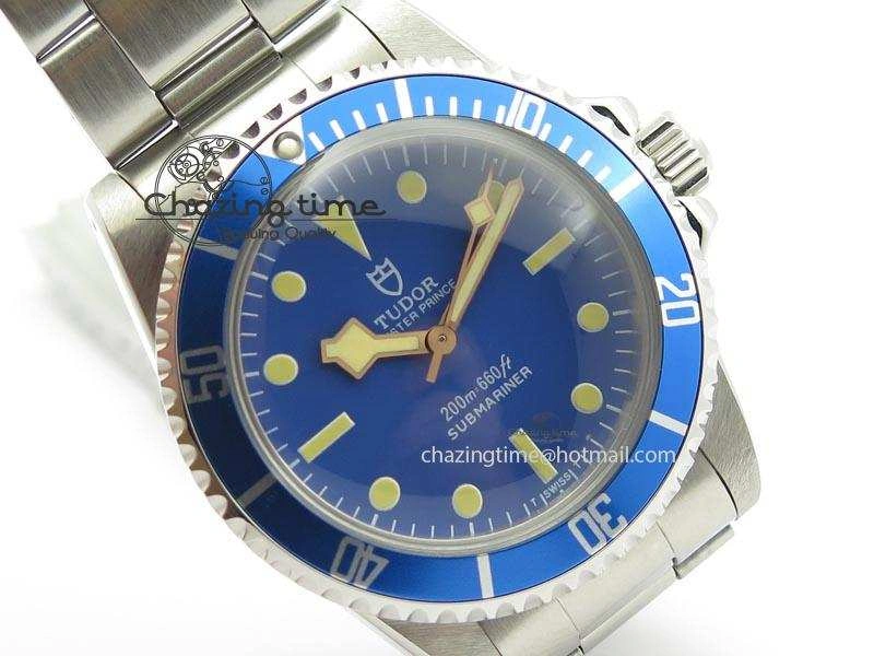 SnowFlake 7016 Submariner JKF Best Edition Blue Dial Round Markers A2836