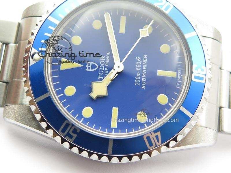 SnowFlake 7016 Submariner JKF Best Edition Blue Dial Round Markers A2836