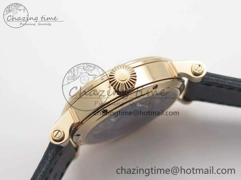 Speake Marin RG Case Rose Gold Dial On Black Leather Strap Asian EQ Tourbillon (Free Leather Strap)