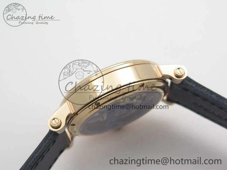 Speake Marin RG Case Rose Gold Dial On Black Leather Strap Asian EQ Tourbillon (Free Leather Strap)