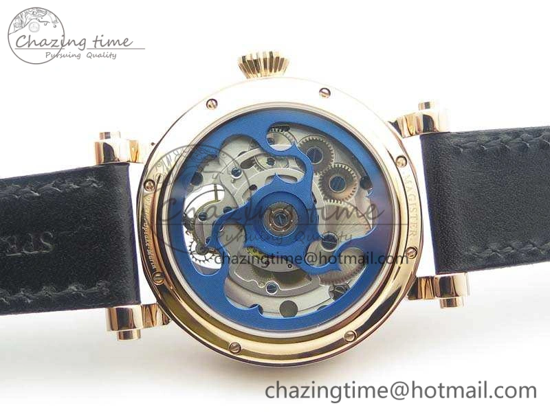 Speake Marin RG Case Rose Gold Dial On Black Leather Strap Asian EQ Tourbillon (Free Leather Strap)