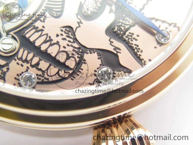 Speake Marin RG Case Rose Gold Dial On Black Leather Strap Asian EQ Tourbillon (Free Leather Strap)