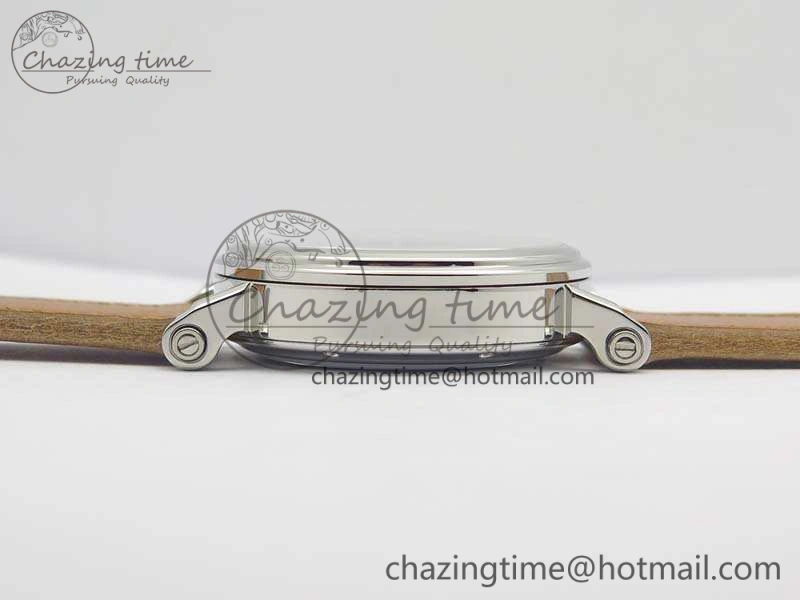 Speake Marin SS Case Silver Dial On Brown Leather Strap Asian EQ Tourbillon (Free Leather Strap)