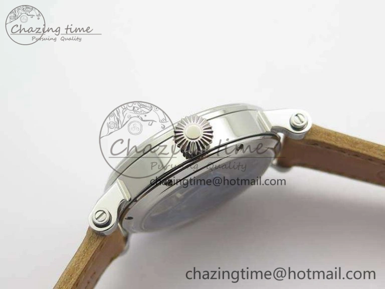 Speake Marin SS Case Silver Dial On Brown Leather Strap Asian EQ Tourbillon (Free Leather Strap)