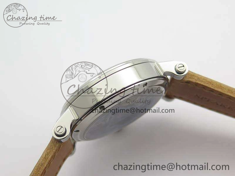Speake Marin SS Case Silver Dial On Brown Leather Strap Asian EQ Tourbillon (Free Leather Strap)