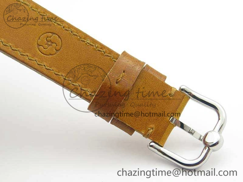 Speake Marin SS Case Silver Dial On Brown Leather Strap Asian EQ Tourbillon (Free Leather Strap)