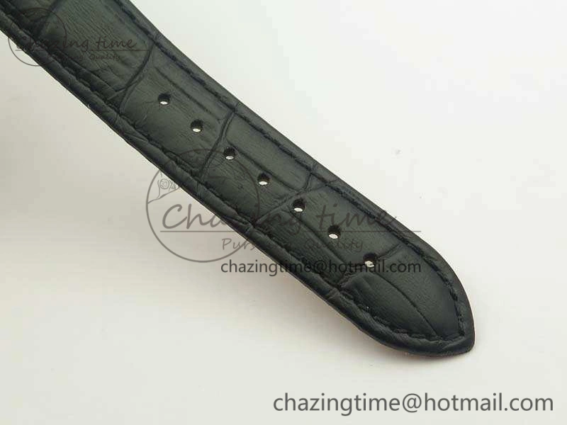 SpeedMaster MoonWatch SS OMF 1:1 Best Edition Black Dial White Handset On Leather Strap A9300 V2