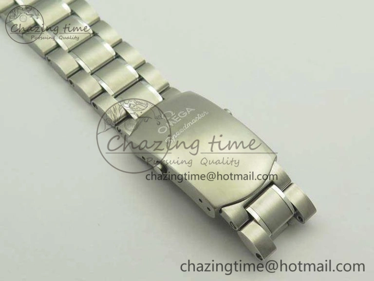 SpeedMaster MoonWatch SS OMF 1:1 Best Edition Black Dial White Handset On SS Bracelet A9300 V2