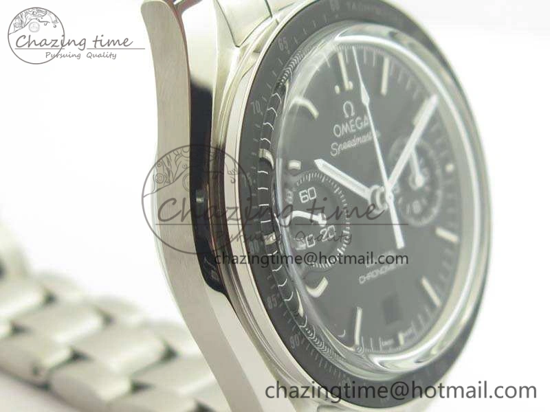 SpeedMaster MoonWatch SS OMF 1:1 Best Edition Black Dial White Handset On SS Bracelet A9300 V2