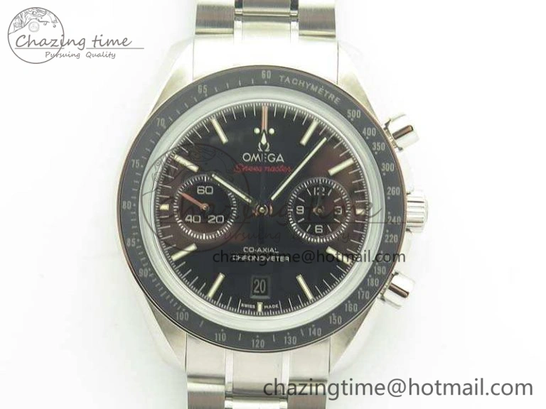 SpeedMaster MoonWatch SS OMF 1:1 Best Edition Black Red Dial On SS Bracelet A9300 V2