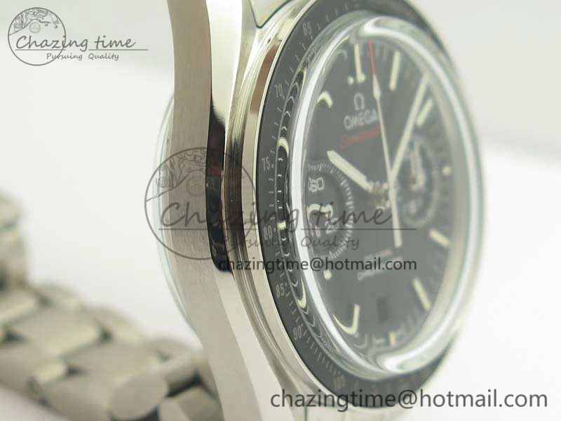 SpeedMaster MoonWatch SS OMF 1:1 Best Edition Black Red Dial On SS Bracelet A9300 V2