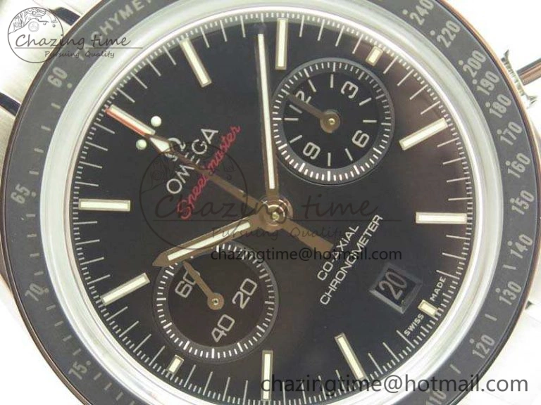 SpeedMaster MoonWatch SS OMF 1:1 Best Edition Black Red Dial On SS Bracelet A9300 V2
