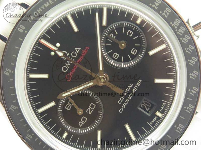 SpeedMaster MoonWatch SS OMF 1:1 Best Edition Black Red Dial On SS Bracelet A9300 V2