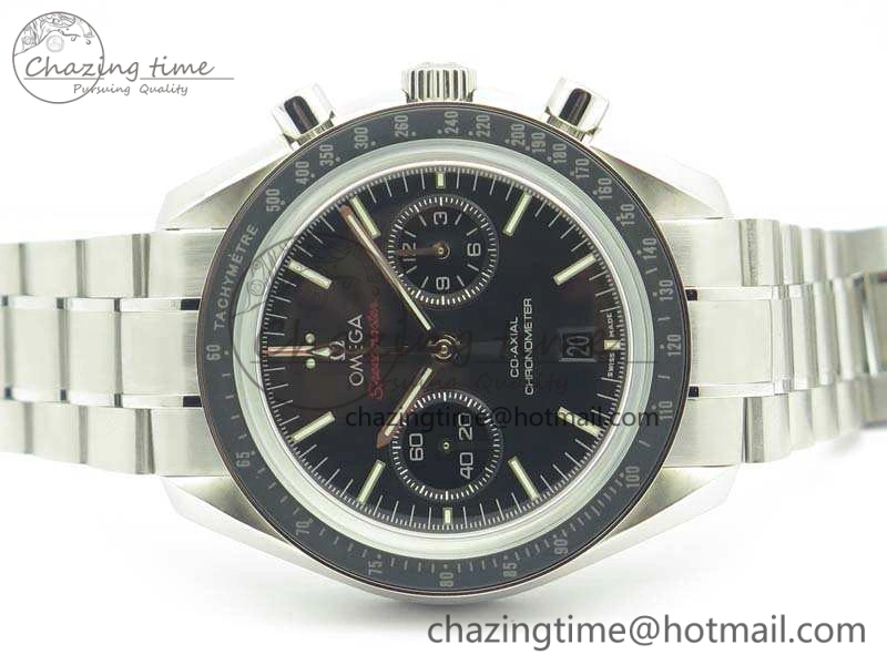 SpeedMaster MoonWatch SS OMF 1:1 Best Edition Black Red Dial On SS Bracelet A9300 V2