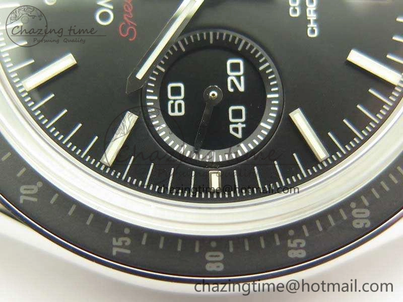 SpeedMaster MoonWatch SS OMF 1:1 Best Edition Black Red Dial On SS Bracelet A9300 V2