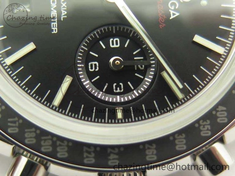 SpeedMaster MoonWatch SS OMF 1:1 Best Edition Black Red Dial On SS Bracelet A9300 V2