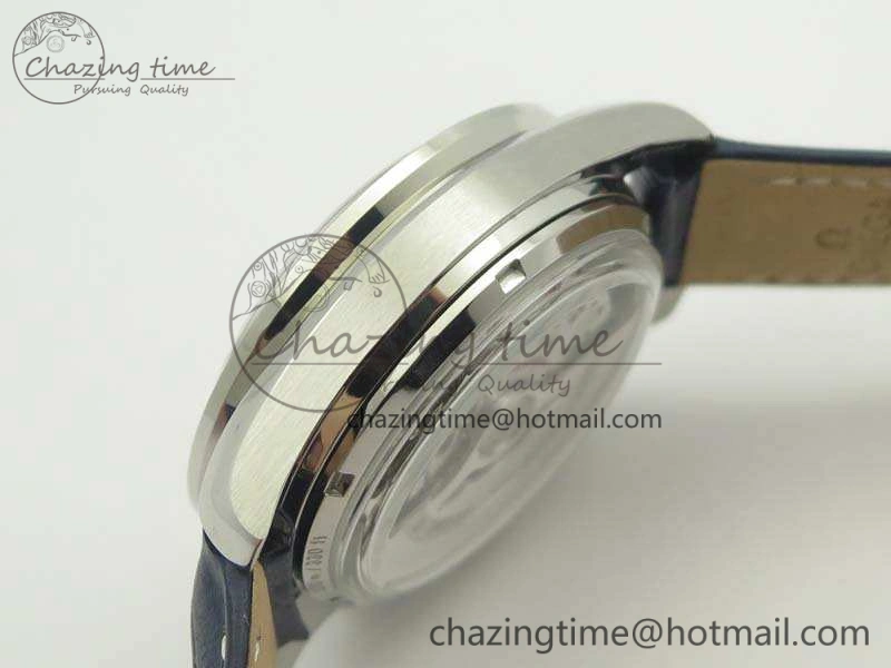 SpeedMaster MoonWatch SS OMF 1:1 Best Edition Blue Dial On Leather Strap A9300 V2