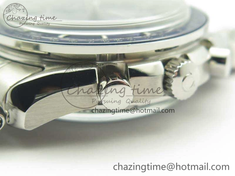 SpeedMaster MoonWatch SS OMF 1:1 Best Edition Blue Dial On SS Bracelet A9300 V2
