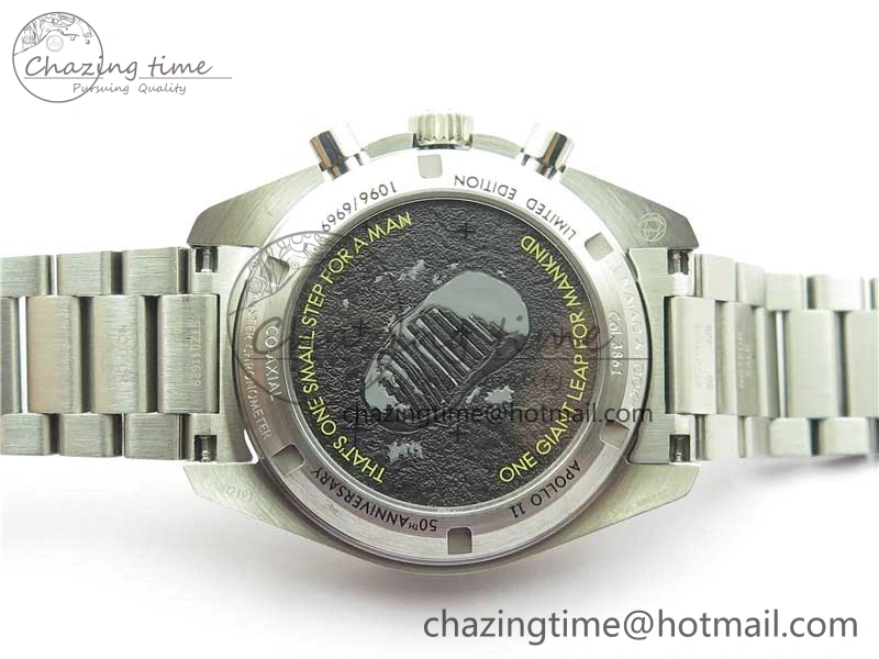 Speedmaster 50th Anniversary of The Moon Landing OMF Best Edition on SS Bracelet Manual Winding Chrono Movement