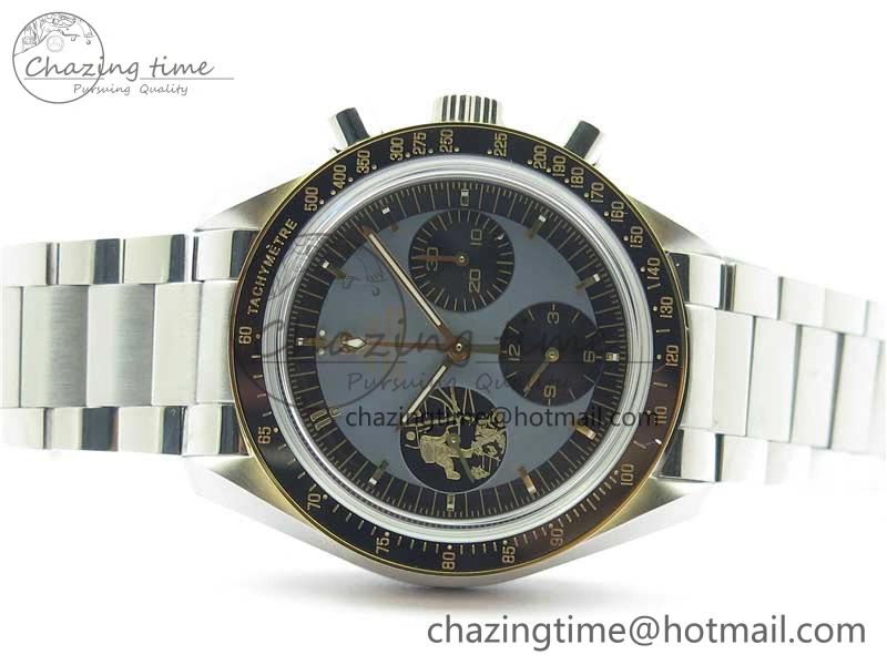 Speedmaster 50th Anniversary of The Moon Landing OMF Best Edition on SS Bracelet Manual Winding Chrono Movement
