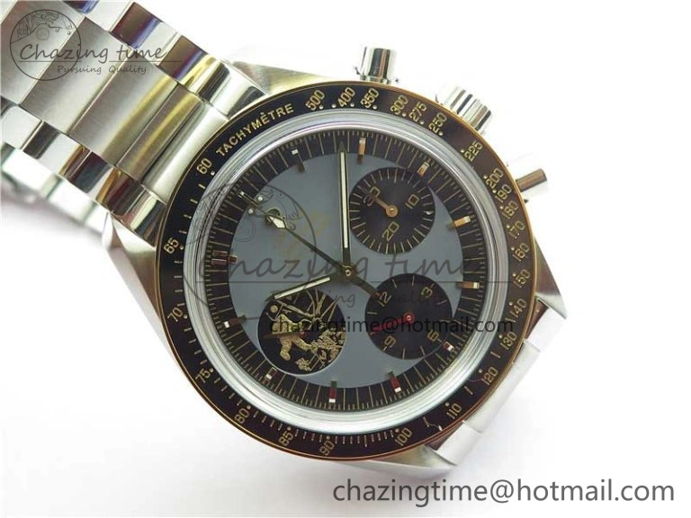 Speedmaster 50th Anniversary of The Moon Landing OMF Best Edition on SS Bracelet Manual Winding Chrono Movement