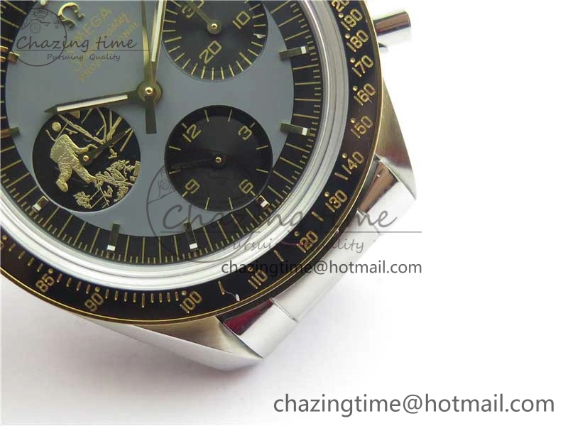 Speedmaster 50th Anniversary of The Moon Landing OMF Best Edition on SS Bracelet Manual Winding Chrono Movement