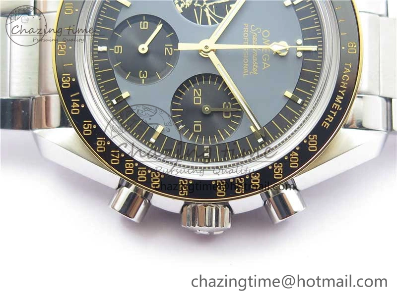 Speedmaster 50th Anniversary of The Moon Landing OMF Best Edition on SS Bracelet Manual Winding Chrono Movement