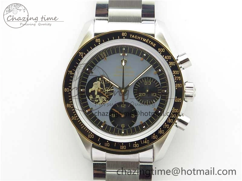 Speedmaster 50th Anniversary of The Moon Landing OMF Best Edition on SS Bracelet Manual Winding Chrono Movement