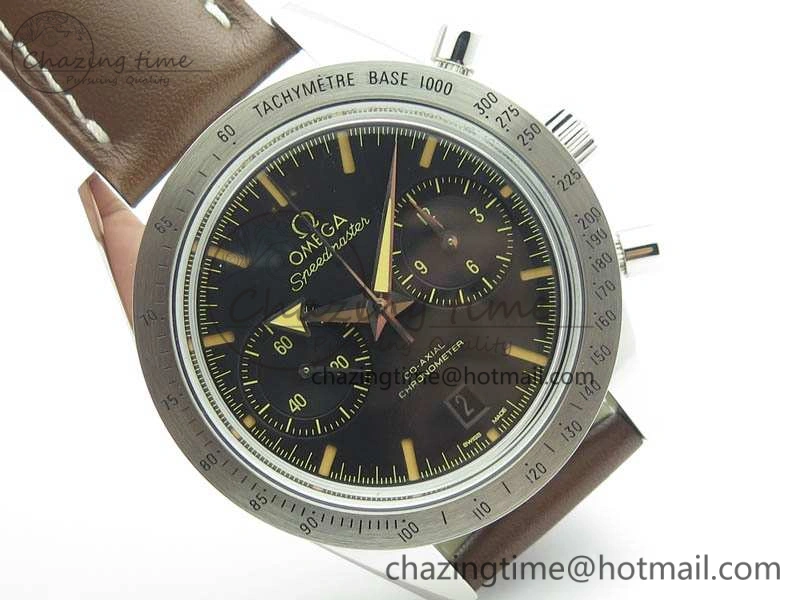 Speedmaster ’57 Co-Axial OMF 1:1 Best Edition Black Dial A9300 (Free Leather Strap)