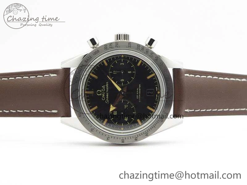 Speedmaster ’57 Co-Axial OMF 1:1 Best Edition Black Dial A9300 (Free Leather Strap)