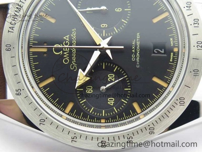 Speedmaster ’57 Co-Axial OMF 1:1 Best Edition Black Dial A9300 (Free Leather Strap)