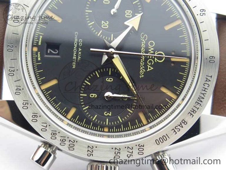Speedmaster ’57 Co-Axial OMF 1:1 Best Edition Black Dial A9300 (Free Leather Strap)