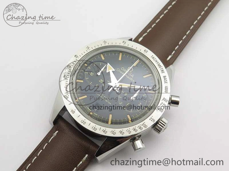 Speedmaster ’57 Co-Axial OMF 1:1 Best Edition Black Dial A9300 (Free Leather Strap)