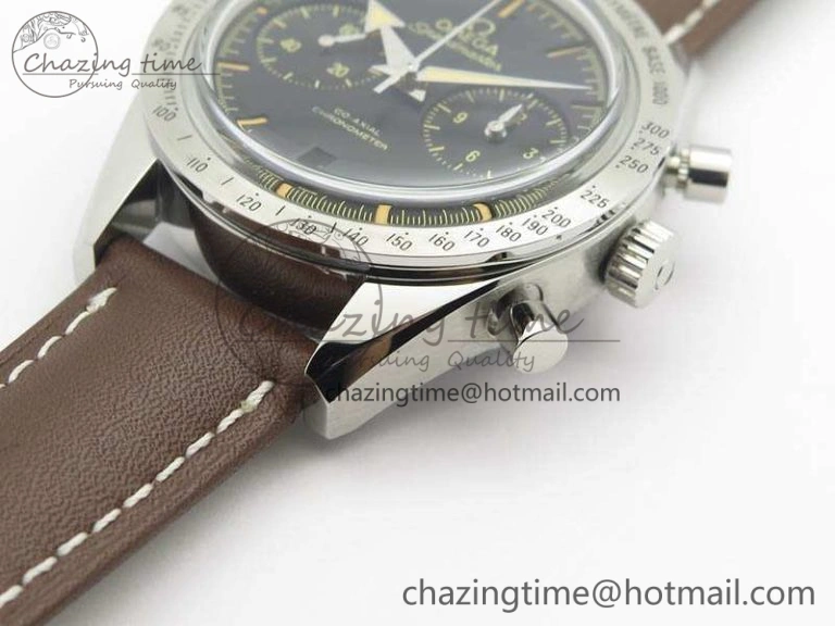 Speedmaster ’57 Co-Axial OMF 1:1 Best Edition Black Dial A9300 (Free Leather Strap)