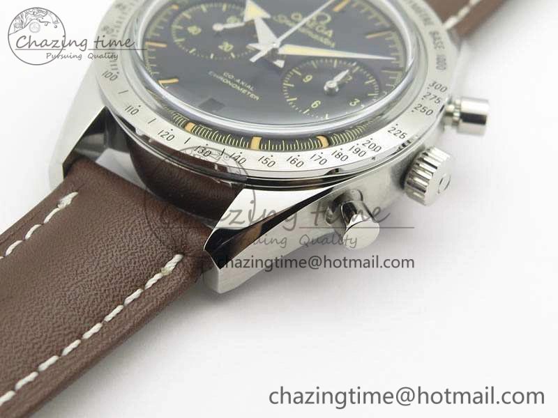 Speedmaster ’57 Co-Axial OMF 1:1 Best Edition Black Dial A9300 (Free Leather Strap)