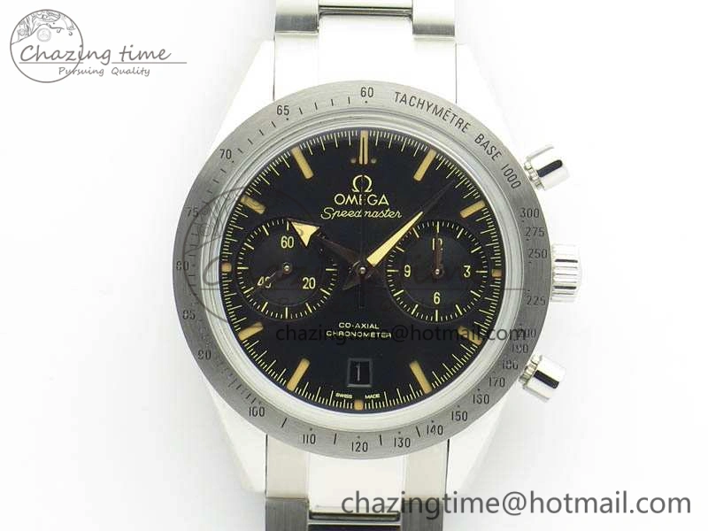 Speedmaster ’57 Co-Axial OMF 1:1 Best Edition Black Dial On SS Bracelet A9300