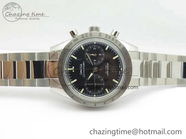 Speedmaster ’57 Co-Axial OMF 1:1 Best Edition Black Dial White Markers On SS Bracelet A9300
