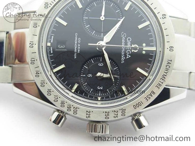 Speedmaster ’57 Co-Axial OMF 1:1 Best Edition Black Dial White Markers On SS Bracelet A9300
