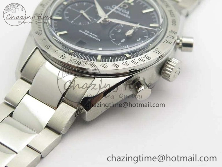 Speedmaster ’57 Co-Axial OMF 1:1 Best Edition Black Dial White Markers On SS Bracelet A9300