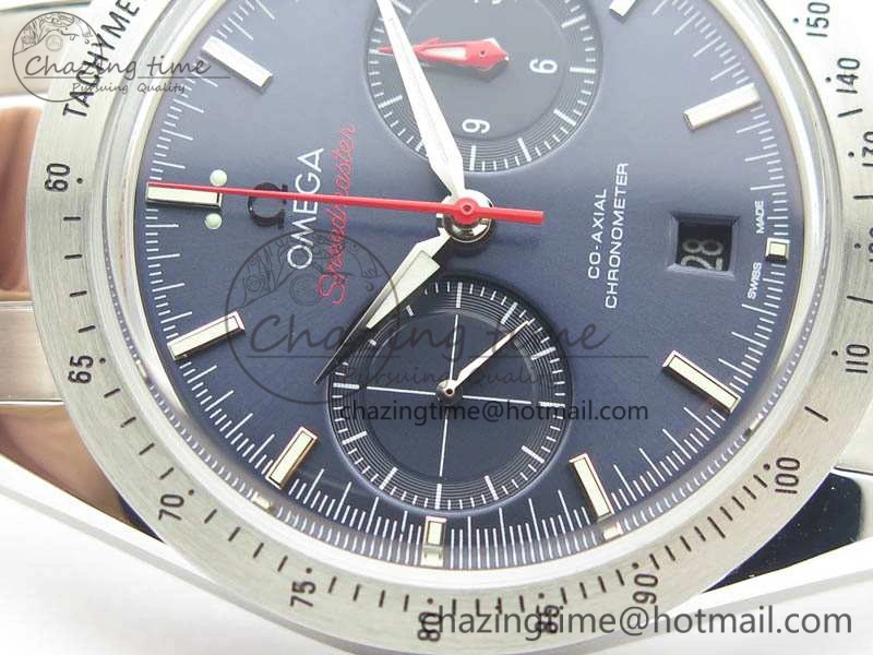 Speedmaster ’57 Co-Axial OMF 1:1 Best Edition Blue Dial White Markers On SS Bracelet A9300