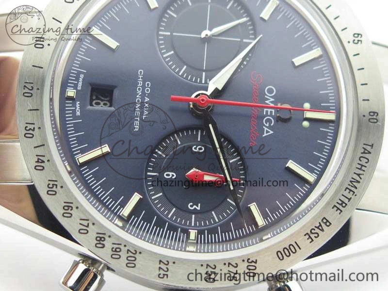 Speedmaster ’57 Co-Axial OMF 1:1 Best Edition Blue Dial White Markers On SS Bracelet A9300