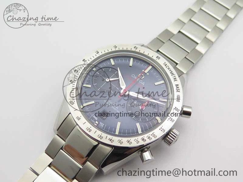 Speedmaster ’57 Co-Axial OMF 1:1 Best Edition Blue Dial White Markers On SS Bracelet A9300