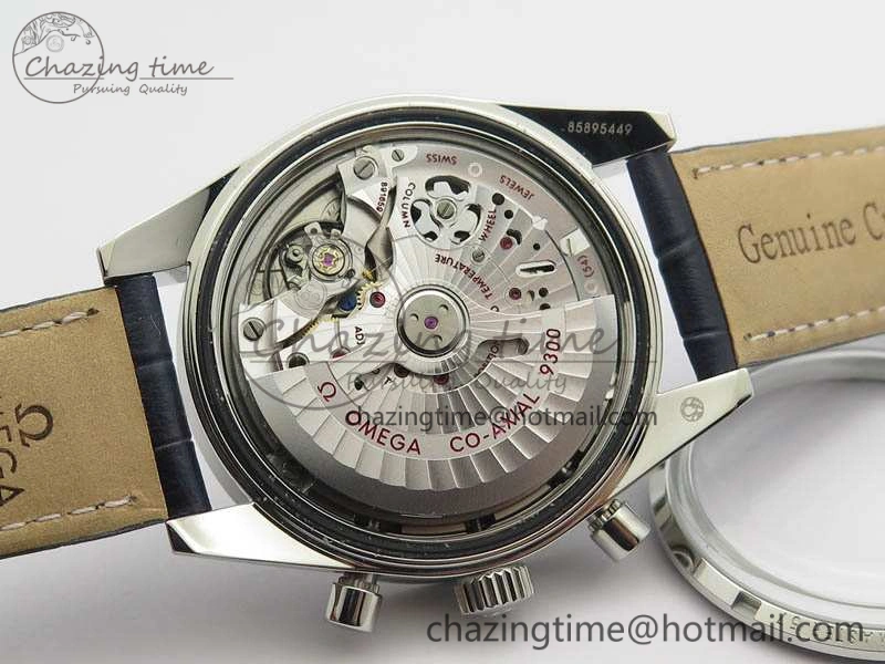 Speedmaster ’57 Co-Axial OMF 1:1 Best Edition White Dial Blue Markers A9300 (Free Leather Strap)