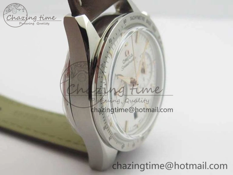 Speedmaster ’57 Co-Axial OMF 1:1 Best Edition White Dial RG Markers A9300 (Free Leather Strap)
