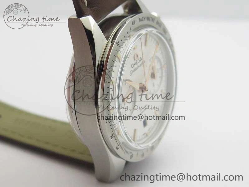 Speedmaster ’57 Co-Axial OMF 1:1 Best Edition White Dial RG Markers A9300 (Free Leather Strap)