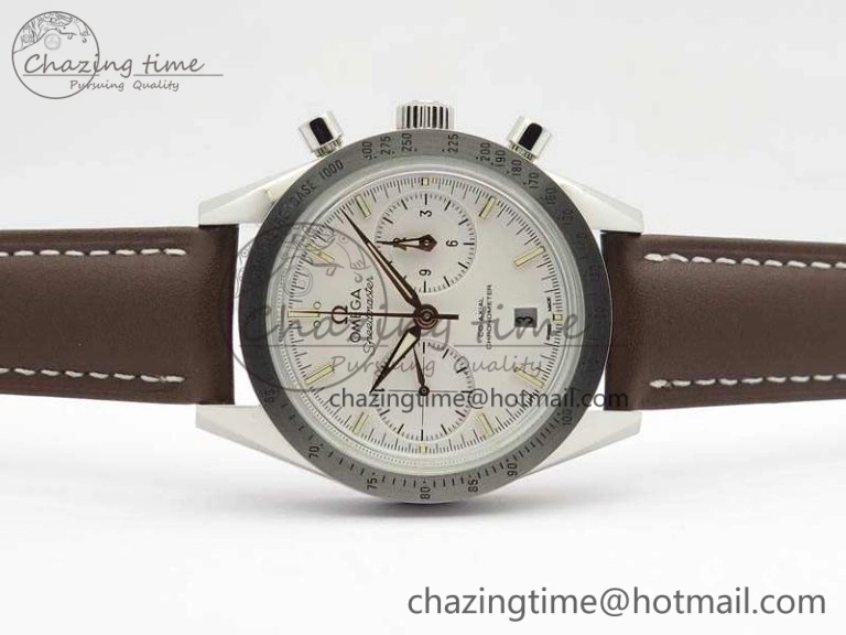 Speedmaster ’57 Co-Axial OMF 1:1 Best Edition White Dial RG Markers A9300 (Free Leather Strap)