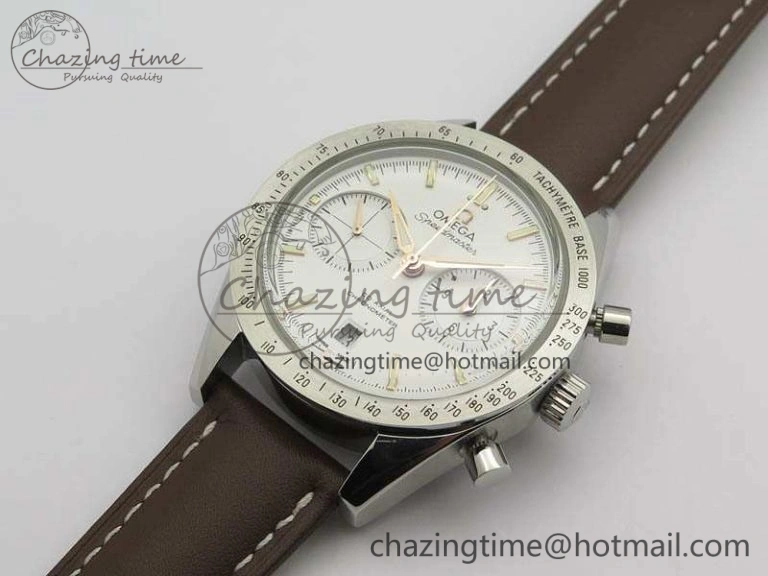 Speedmaster ’57 Co-Axial OMF 1:1 Best Edition White Dial RG Markers A9300 (Free Leather Strap)