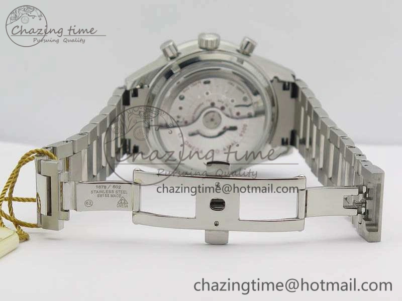 Speedmaster ’57 Co-Axial OMF 1:1 Best Edition White Dial RG Markers On SS Bracelet A9300